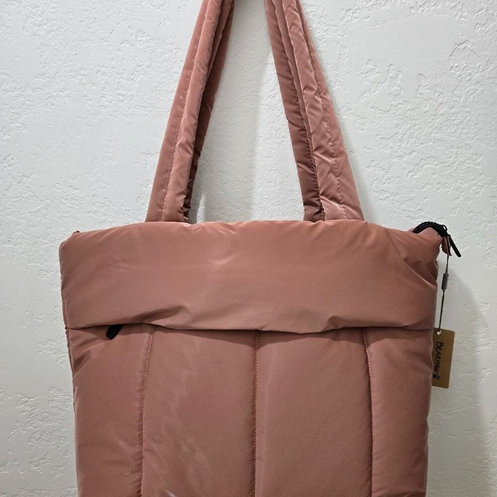 Bearpaw Puffer Quilted Tote Bag